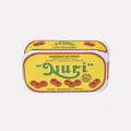 Nuri Sardinen in Tomatensauce 125g – gelbe Dose mit Tomaten-Dekor, Konservenfabrik Pinhais, Matosinhos, Portugal
