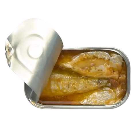 Geöffnete Dose José Gourmet Sardinen in Tomatensauce – Inhaltsansicht 125g